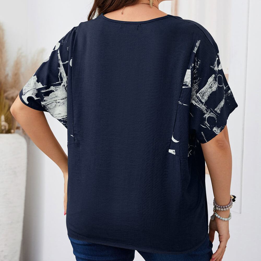 Women's Summer Casual Crewneck Batwing Half Sleeve T-Shirt Loose Fit Cute Basic Flowy Tops Tees Blouses