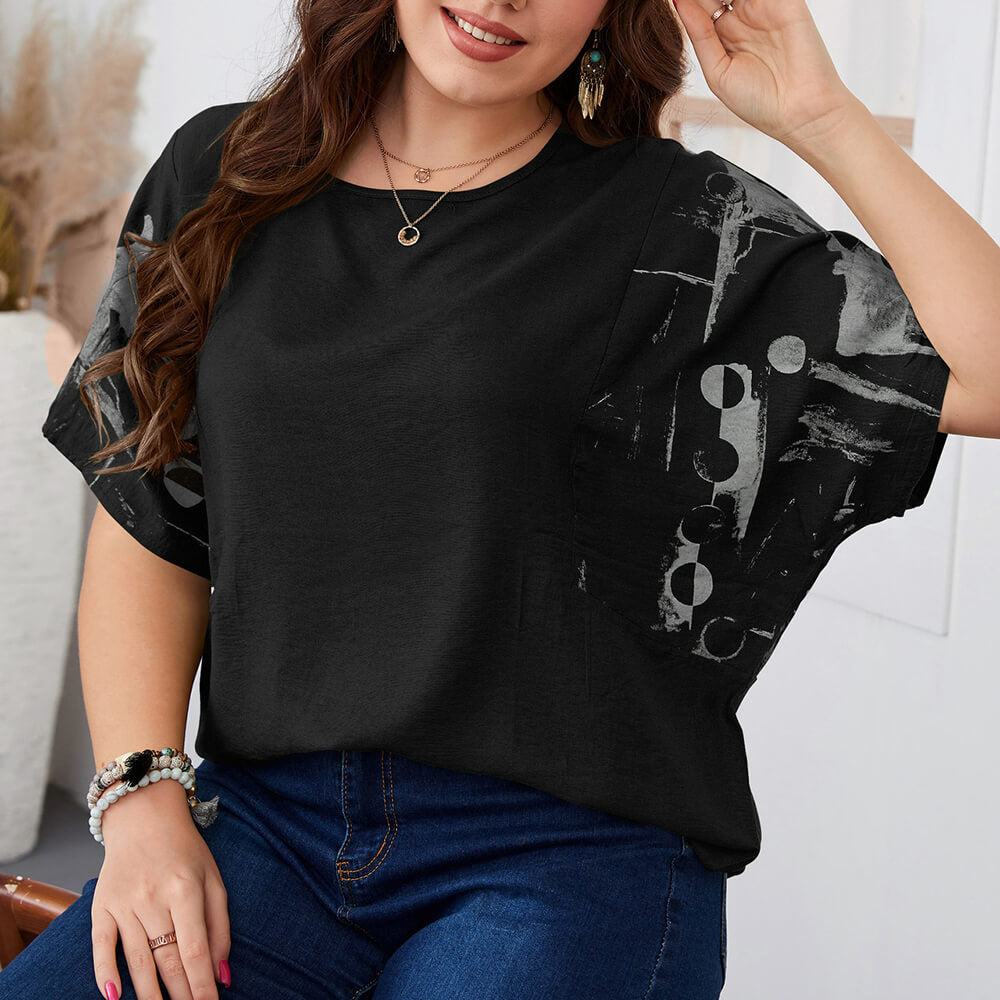 Women's Summer Casual Crewneck Batwing Half Sleeve T-Shirt Loose Fit Cute Basic Flowy Tops Tees Blouses